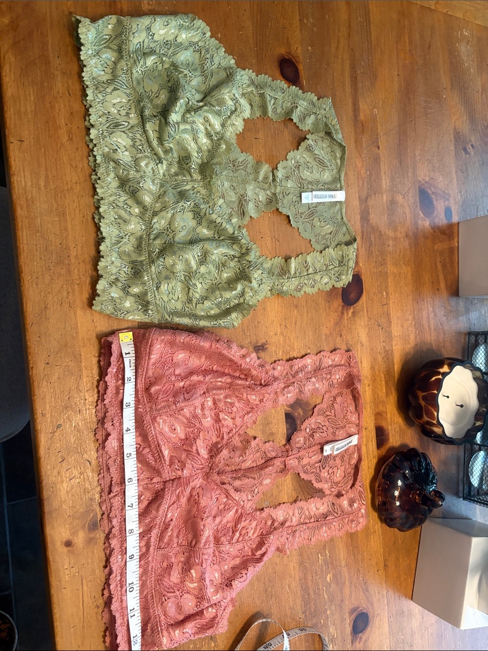 Zenana Outfitters Lace Bralettes in Olive and Dusty Rose